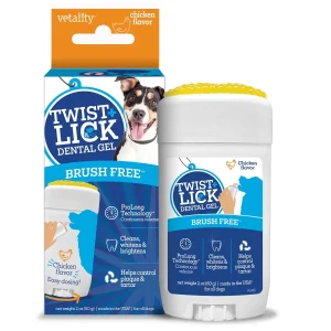 Vetality Brush Free Twist & Lick Chicken Oral Gel