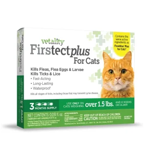 Vetality Firstect Plus Spot On For Cats 1.5+ lbs 3 Month