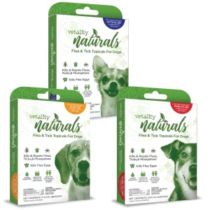 Vetality Naturals 3-Month Flea & Tick Topicals For Dogs