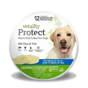 Vetality Protect Flea & Tick Collar for Dogs by Tevra Brands Vetality 2 pk