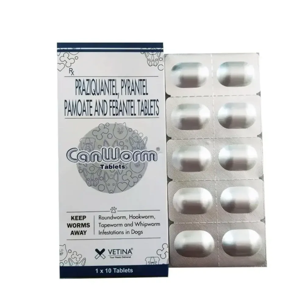 Vetina Canworm Tablet Dewormer for Dogs