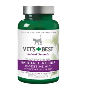 Vet's Best Cat Hairball Relief Tablets, 60-Count