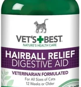 Vet's Best Cat Lube Hairball & Digestive Aid Cat Supplements - 60 Tablets