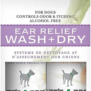 Vet's Best Dog and Cat Ear Wash and Dry Relief - 2 Pack - 4 oz