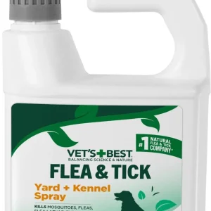 Vet's Best Natural Yard & Kennel Dog Flea and Tick Spray - 32 oz