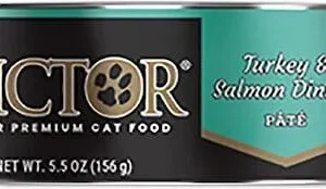 Victor Feline Turkey & Salmon Pate' Canned Cat Food - 5.5 oz - Case of 24