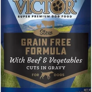 Victor Grain Free Beef & Vegetable in Gravy Canned Dog Food - 13.2 oz - Case of 12