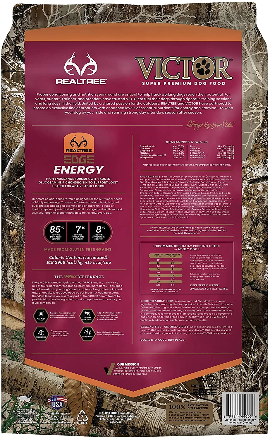 Victor Realtree Edge Energy Dry Dog Food - 40 lb Bag - Image 2