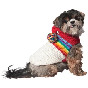 Vintage Ski Hoodie Dog Sweater