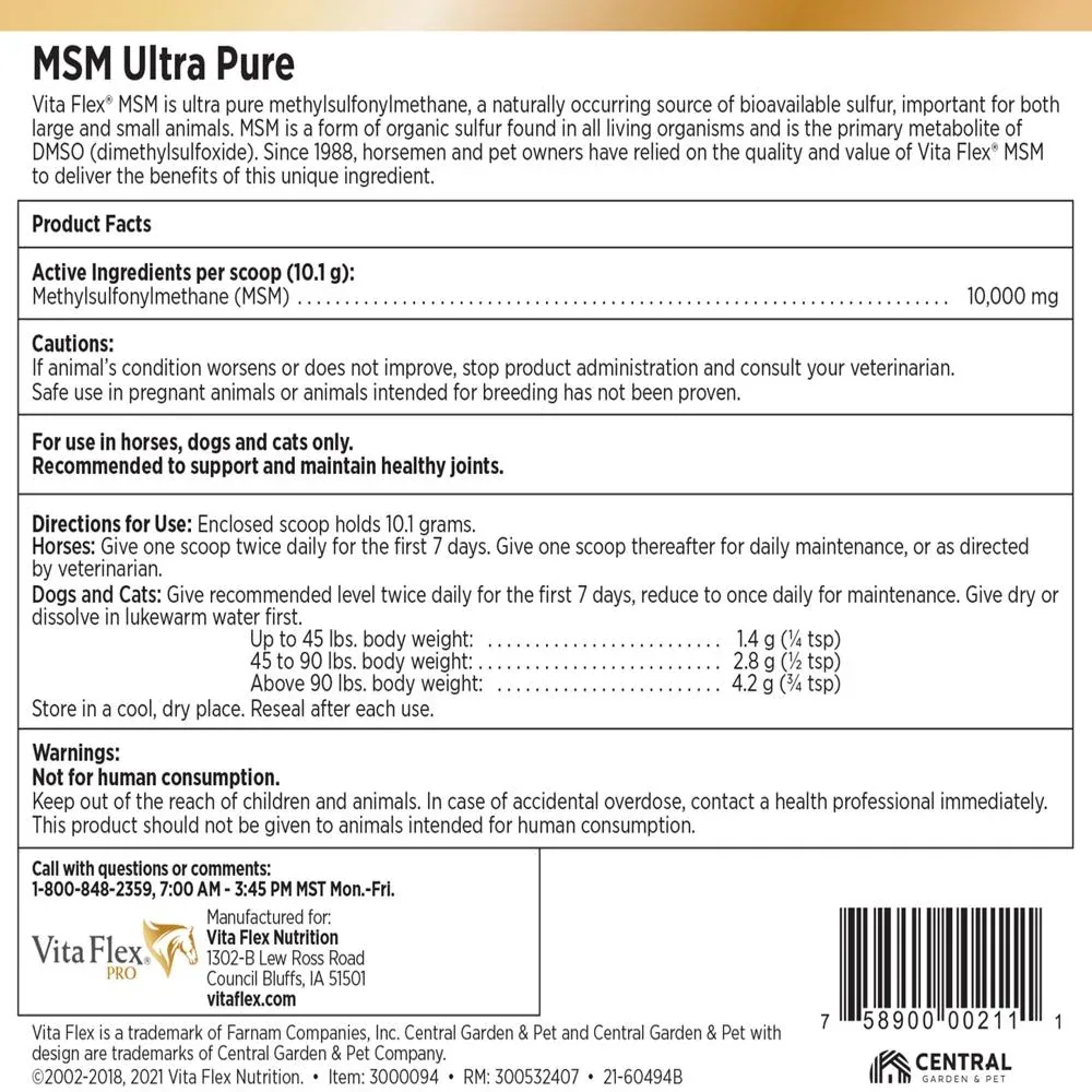 Vita Flex MSM Ultra Pure 10lb - Image 2