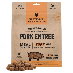 Vital Essentials Cat Freeze-Dried Mini Nibs Pork, 12 oz