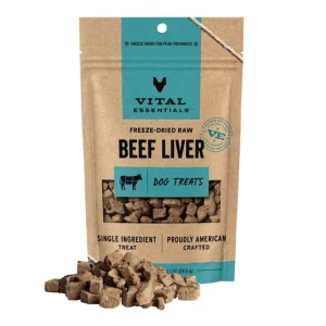 Vital Essentials Dog Freeze-Dried Dog Treat Beef Liver 15 oz