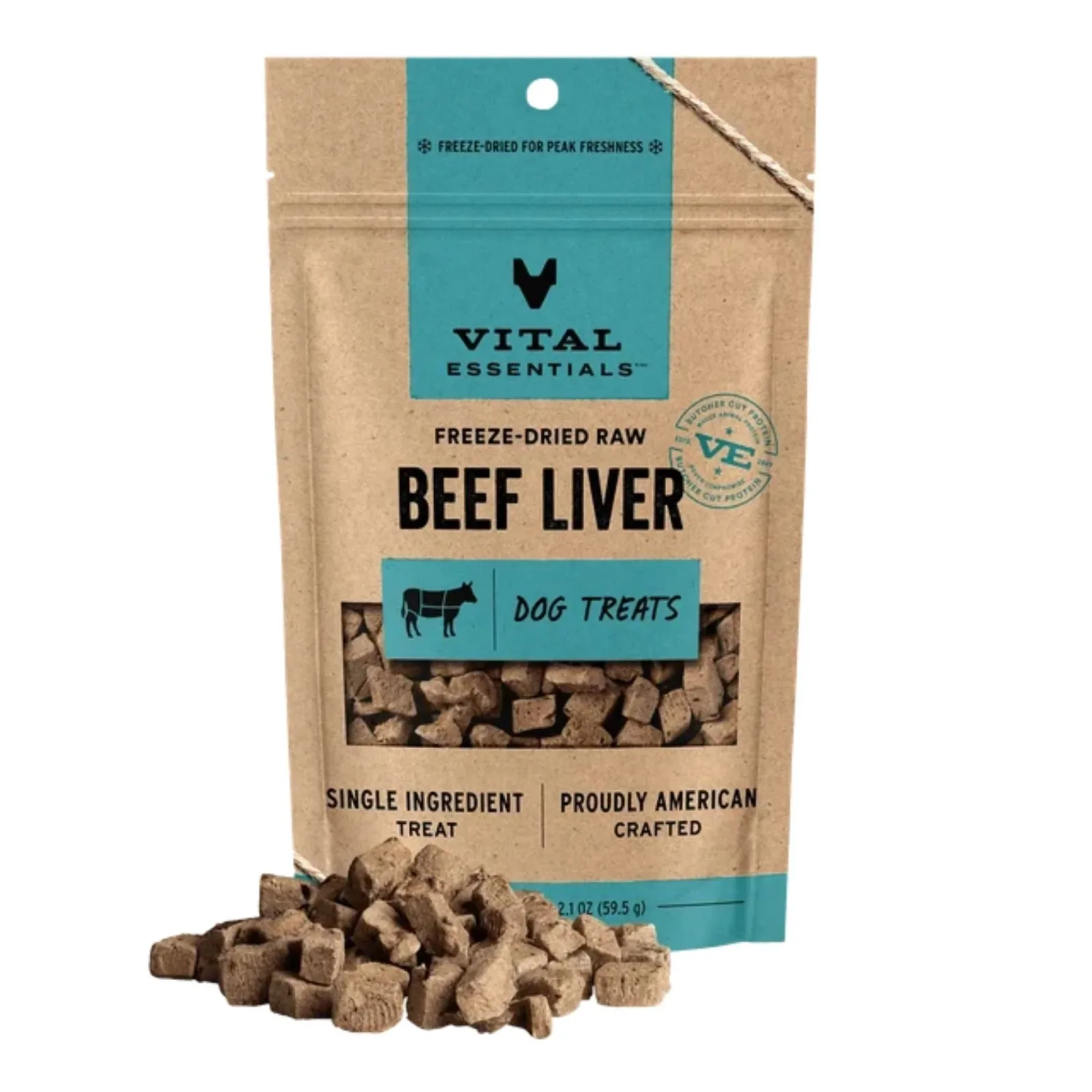 Vital Essentials Dog Freeze-Dried Dog Treat Beef Liver 15 oz