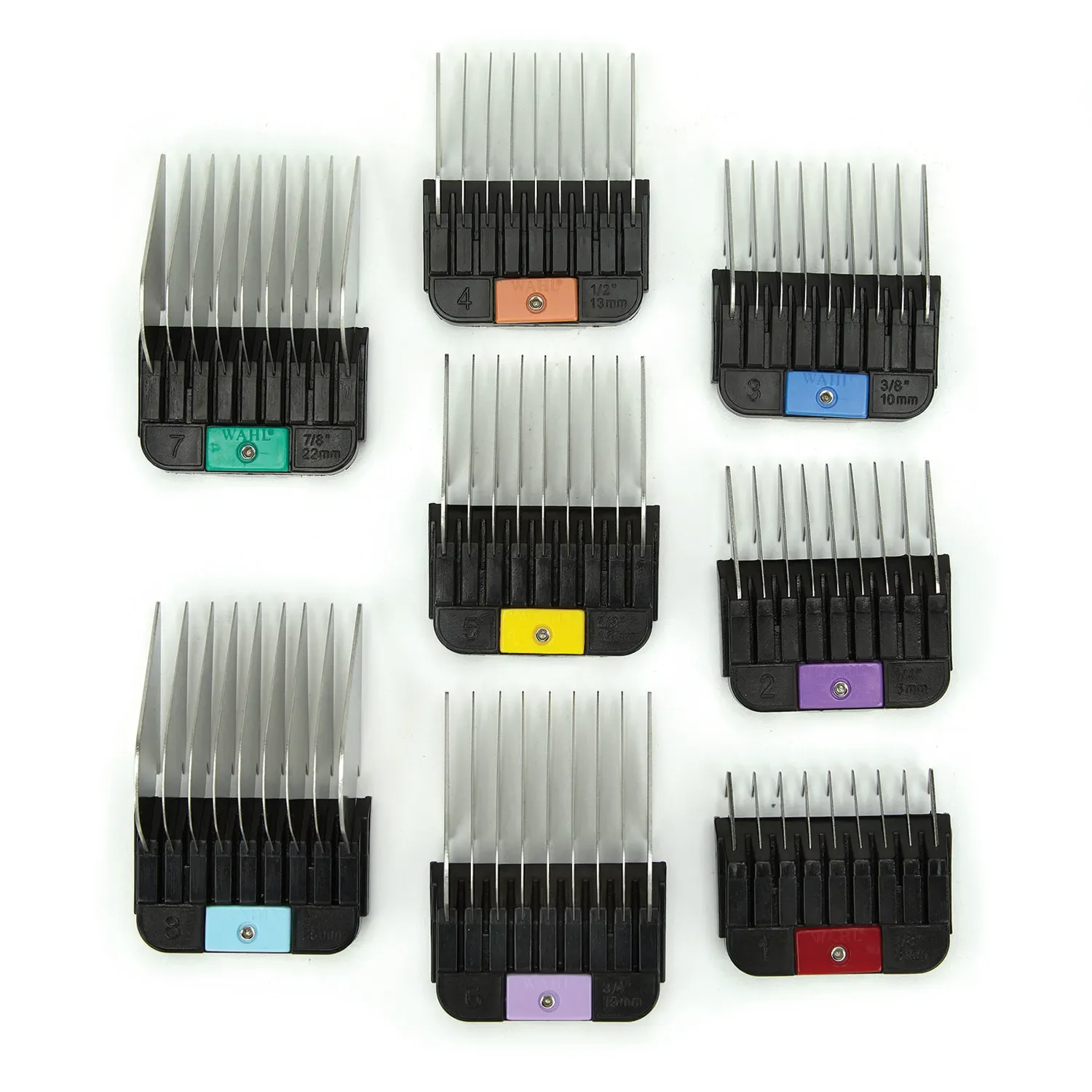 Wahl 8 pc Stainless Steel Attachment Guide Comb Set