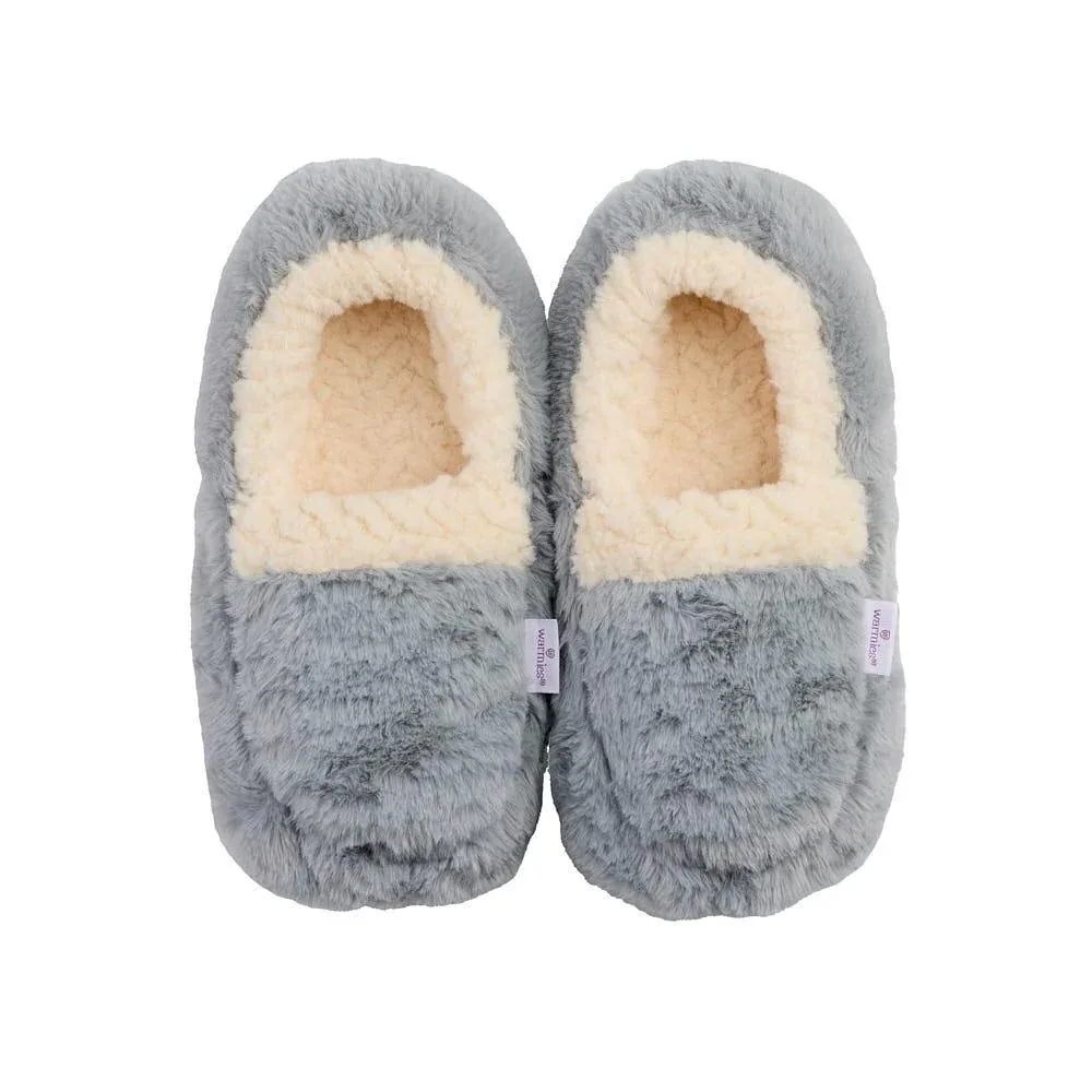 Warmies Grey Sherpa Slippers