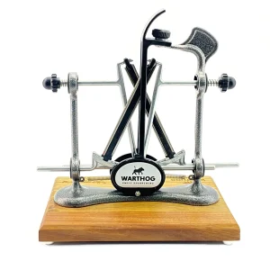 Warthog Sharpeners V-Sharp Elite Knife with Deluxe Wooden Base Diamond Rods Adjustable Angles Metal Frame Construction