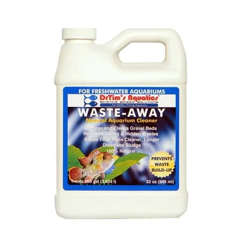 Waste-Away Natural Aquarium Cleaner for Freshwater Aquaria (32 oz) - Dr Tim's