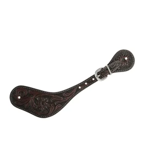 WD Tack Heavy Oiled Antique Floral Mens Dove Wing Spur Straps