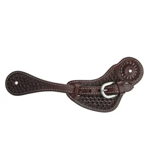 WD Tack Heavy Oiled Basket Tooled Ladies Spur Straps