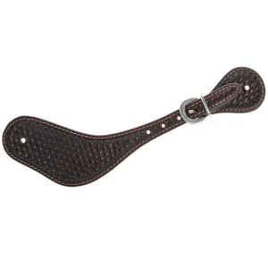 WD Tack Heavy Oiled Basket Tooled Mens Dove Wing Spur Strap