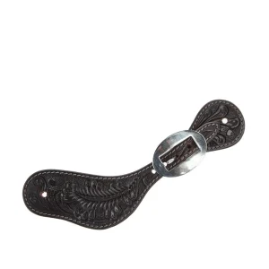 WD Tack Heavy Oiled Dark Oak Ladies Dove Wing Spur Straps