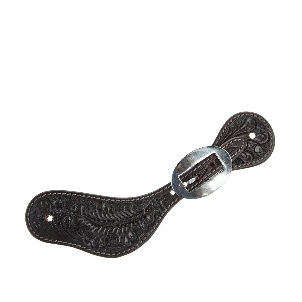 WD Tack Heavy Oiled Dark Oak Ladies Dove Wing Spur Straps