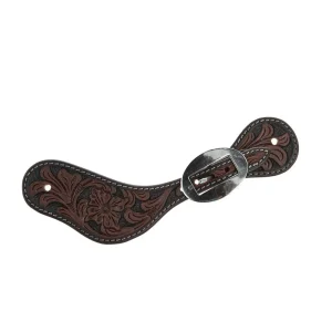 WD Tack Heavy Oiled Floral Tooled Ladies Dove Wing Spur Straps