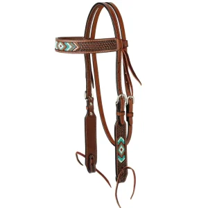 Weaver Leather Beaded Basket Stamp Browband Headstall