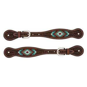Weaver Leather Beaded Basket Stamp Ladies Spur Straps