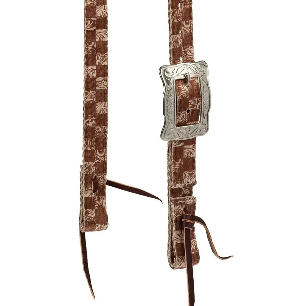 Weaver Leather Checkerboard Split Ear Nylon Poly Headstall - Image 2