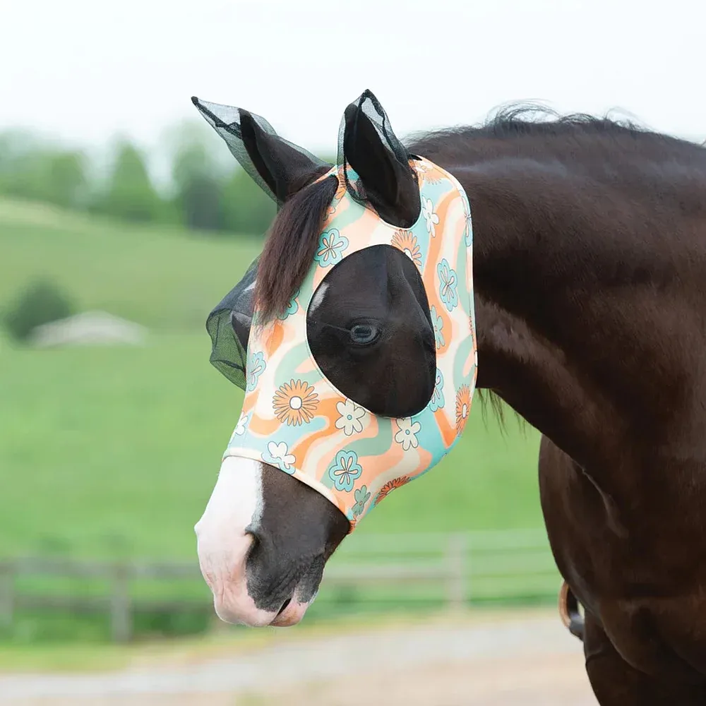 Weaver Leather Coolcore Cooling Retro Flower Fly Mask