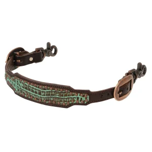 Weaver Leather Turquoise Croc Wither Strap