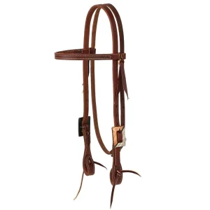 Weaver Leather Working Tack Copper Silver Engraved Straight Browband Headstall