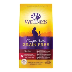 Wellness Complete Health Cat Senior Grain-Free Dry Cat Food - Deboned Chicken, 5.5 lb