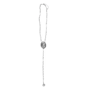 West And Company Chain Lariat with Concho Necklace