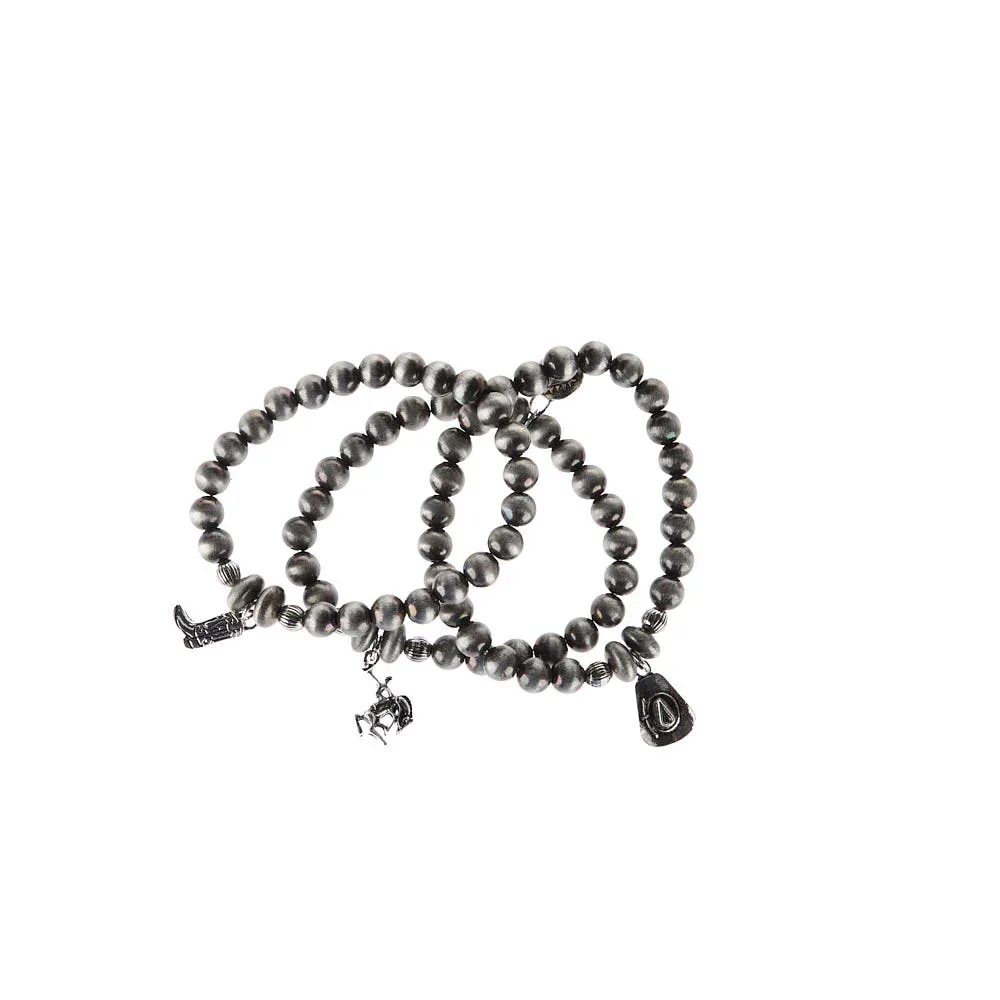 West And Company Navajo Pearl Charm Bracelet - Image 2