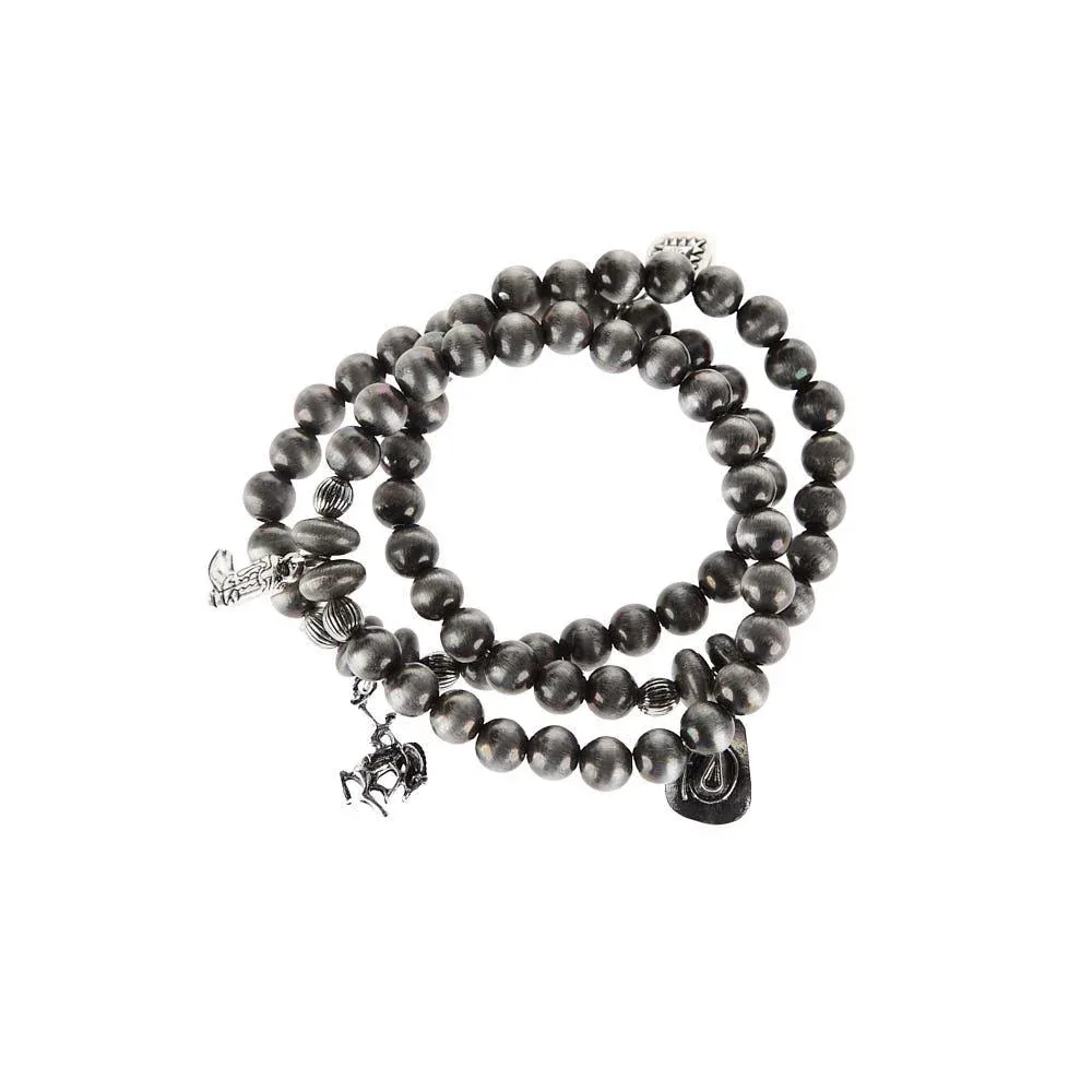 West And Company Navajo Pearl Charm Bracelet