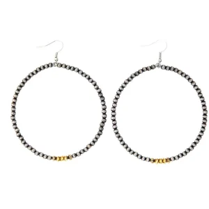 West And Company Navajo Pearl Dangle Hoop Earrings