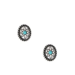 West And Company Oval Concho Post Earrings