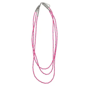 West And Company Pink Faux Navajo Pearl 3 Strand Necklace