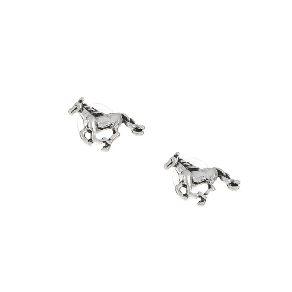 West And Company Running Horse Stud Earrings