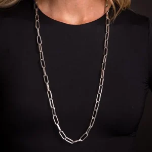 West And Company Silver 32in. Chain Necklace