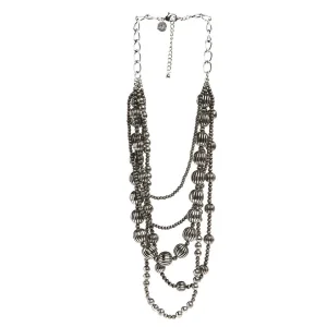 West And Company Silver Melon Layered Necklace
