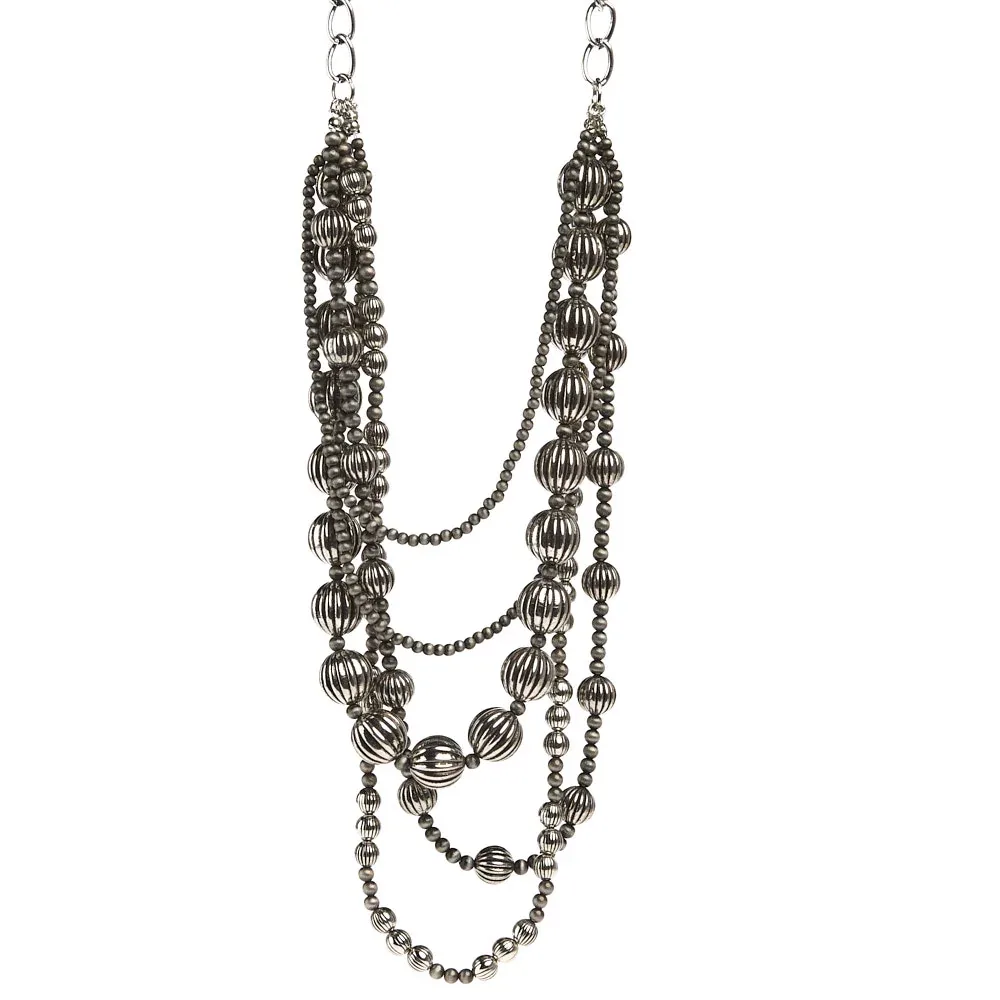 West And Company Silver Melon Layered Necklace - Image 2