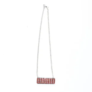 West And Company Snake Eye Red Bar Necklace