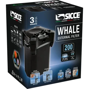 Whale 200 Aquarium Canister Filter 25-50 Gal (190 gph) - Sicce