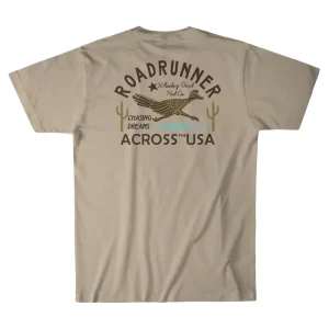 Whiskey Bent Hat Co Mens Tan Roadrunner Tee