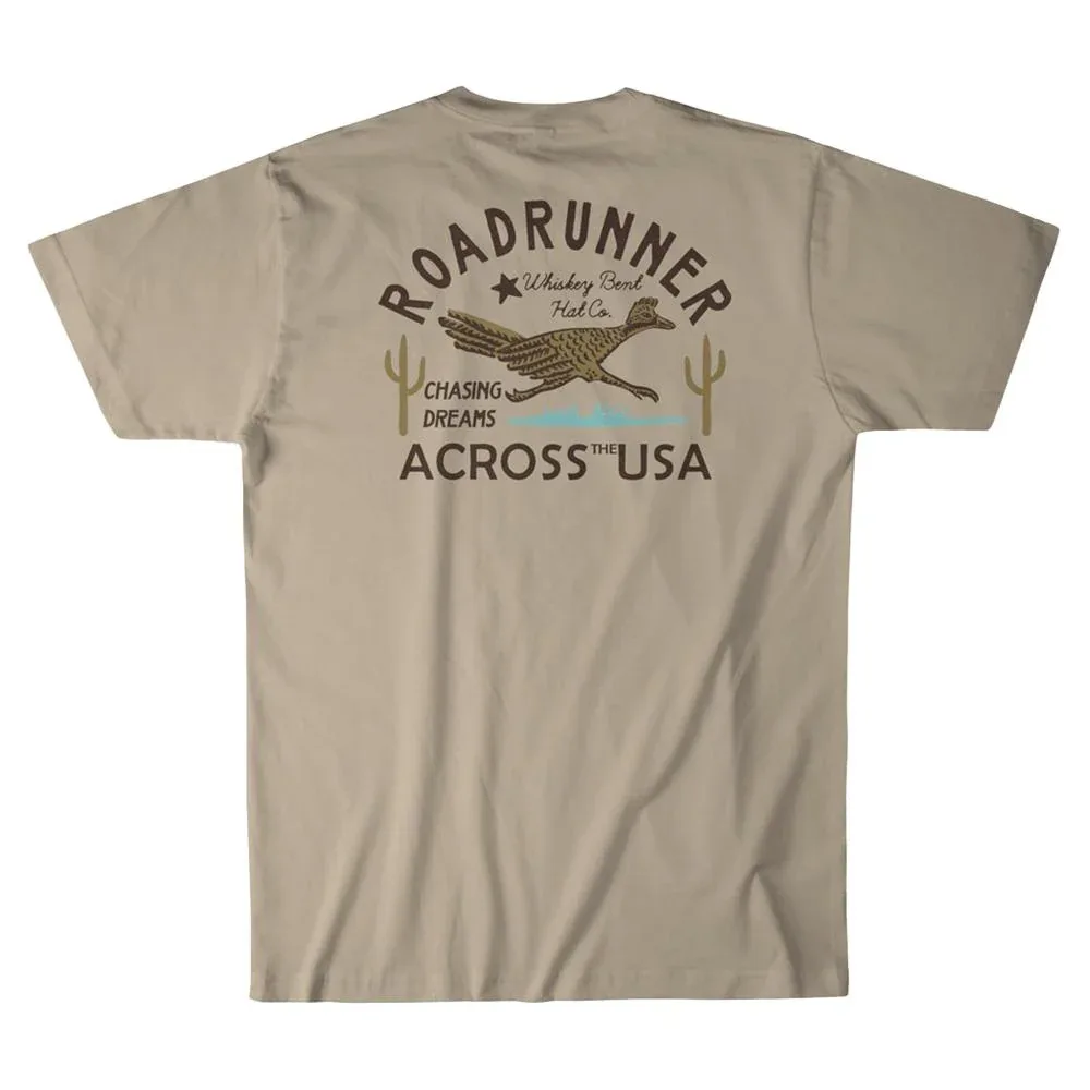 Whiskey Bent Hat Co Mens Tan Roadrunner Tee