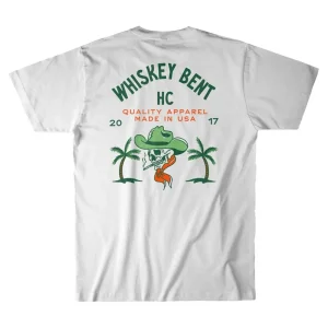 Whiskey Bent Hat Co Mens White Tequila Time Tee