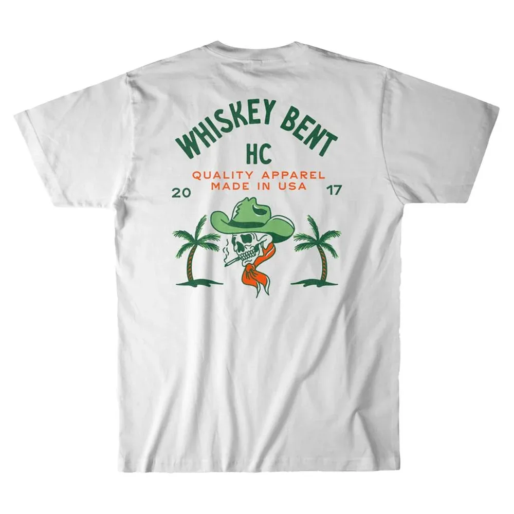 Whiskey Bent Hat Co Mens White Tequila Time Tee